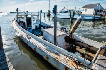 Old fishing boat on the Chesapeake Bay
