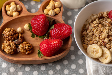 muesli with fruits and nuts