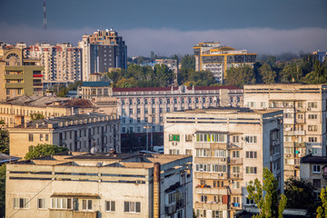 Fototapeta na wymiar Aerial panorama of Chisinau