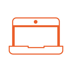 laptop computer device isolated icon