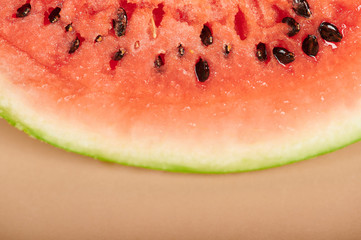 Close up of tasty watermelon slice