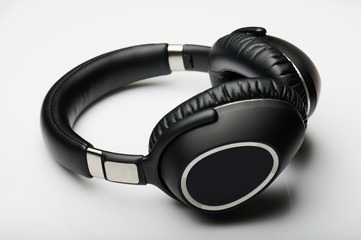 Modern black headphones