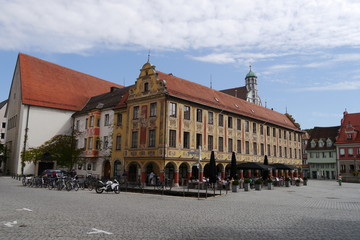 Fototapeta na wymiar Steuerhaus Marktplatz Memmingen