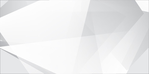 Obraz premium White grey triangle abstract background geometry shine and layer element vector for presentation design. Suit for business, corporate, institution, party, festive, seminar, and talks.