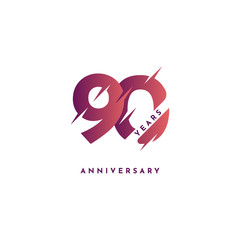 90 Years Anniversary Template Design