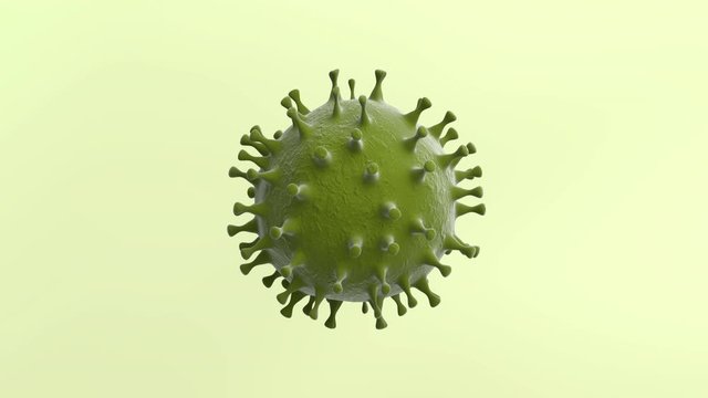 With TRANSPARENT ALPHA MATTE. Green macro Coronavirus outbreak and coronaviruses influenza as dangerous flu strain cases as a pandemic medical health risk concept with disease cell as a 3D render.
