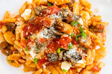 Pasta alla Norma - traditional fresh pasta Sicilian recipe