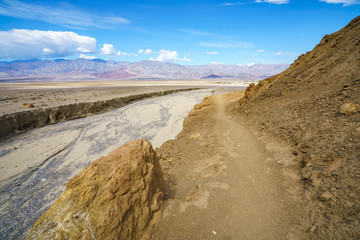 hikink the golden canyon - gower gulch circuit in death valley, california, usa