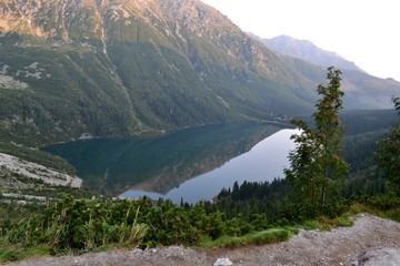 Morskie Oko o wschodzie słońca, Tatry Polskie