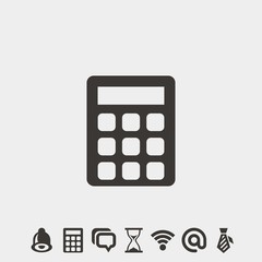 calculator icon vector illustration and symbol foir website and graphic design