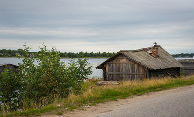 Fototapeta na wymiar View of the russian village Shalsky