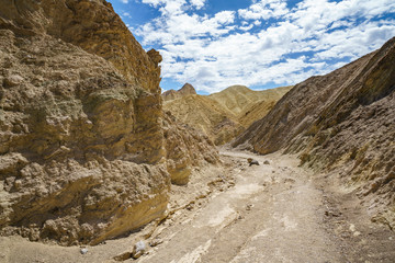 hikink the golden canyon - gower gulch circuit in death valley, california, usa