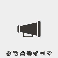 megaphone icon vector illustration and symbol foir website and graphic design