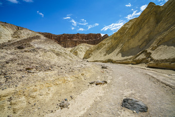 hikink the golden canyon - gower gulch circuit in death valley, california, usa