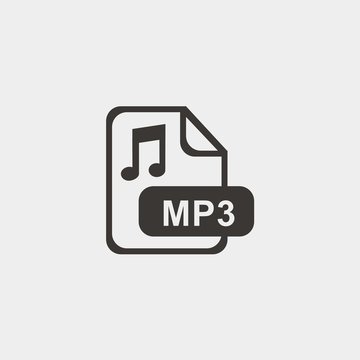 mp3 format icon vector illustration and symbol foir website and graphic design
