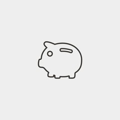 piggybank icon vector illustration and symbol foir website and graphic design