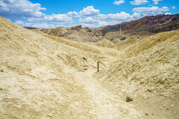 hikink the golden canyon - gower gulch circuit in death valley, california, usa