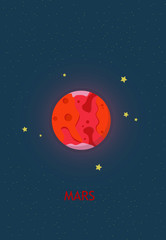 Obraz na płótnie Canvas Vector of cartoon planet. Colorful. Space background