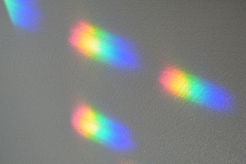 Rainbow Crystal Refraction Reflection on Painted Texture
