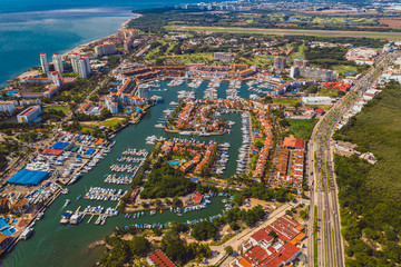 Panoramic View of Marina Puerto Vallarta 