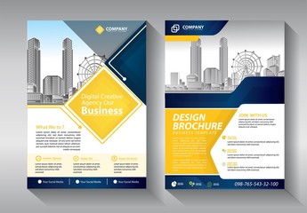 Brochure design, cover modern layout, annual report, poster, flyer in A4 with colorful triangles, geometric shapes for tech, science, market with light background