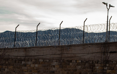 barbed wire fence