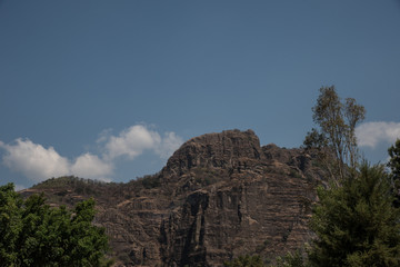 Natural View Vegetation And Rocks in Tepoztlan Mexico