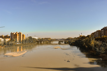 Fototapeta premium Ebro River Zaragoza Spain