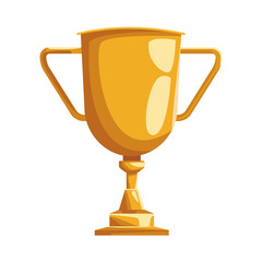 trophy cup icon, colorful design