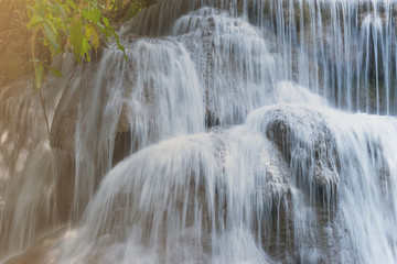 Huay Mae Khamin Waterfall ,Panoramic beautiful deep forest waterfall in Thailand