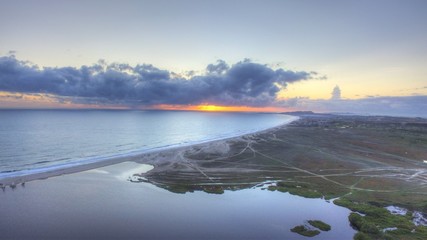 sunset over the sea