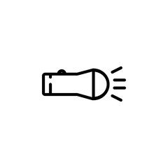 flashlight icon. Perfect for application, web, logo and presentation template. icon design line style