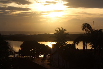 sunset on the beach