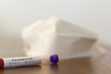 Face mask and positive blood test for Coronavirus
