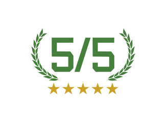 five stars rating symbol