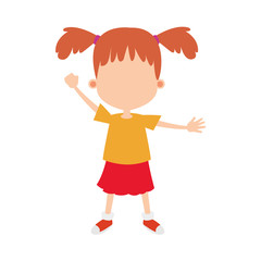 cartoon girl smiling icon