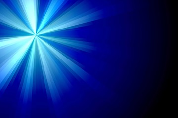 Multi color rays of light spreading 