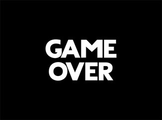 Design of game over message