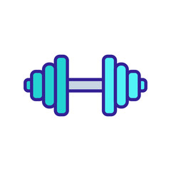 Fototapeta na wymiar dumbbell in the gym icon vector. A thin line sign. Isolated contour symbol illustration