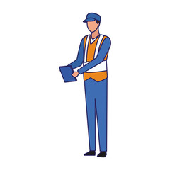 car mechanic with clipboard icon