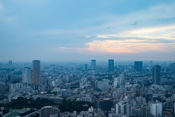 日本・東京の夕方の景色
