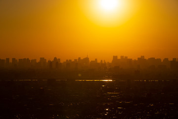 Naklejka premium 日本・東京の夕方の景色