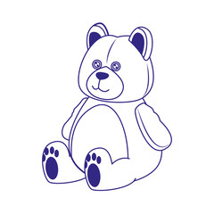 teddy bear icon, flat design