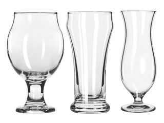 Black and white glass on white background.