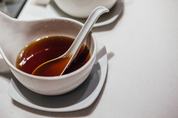 Mix of spices pepper, garlic. Paprika on the kitchen table. various kinds of spices in bowls - herbs and spices