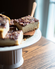 Vegan Cheesecake Bars with Strawberry Jam