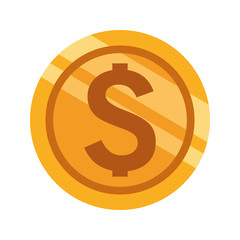 money coin icon, colorful design