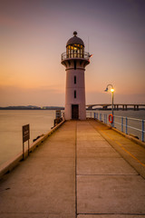Aug 11/2019 Sunset at Johor Straits Lighthouse, Raffles Marina, Singapore