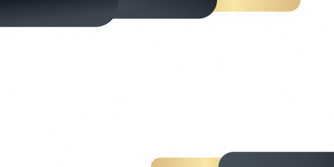 Black gold white abstract frame background with copy space