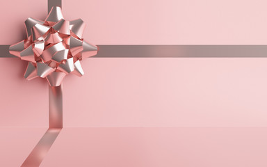 Pink gift box concept. Free space for placing products, valentines, birthdays, weddings,...